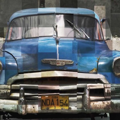 coche azul cuba